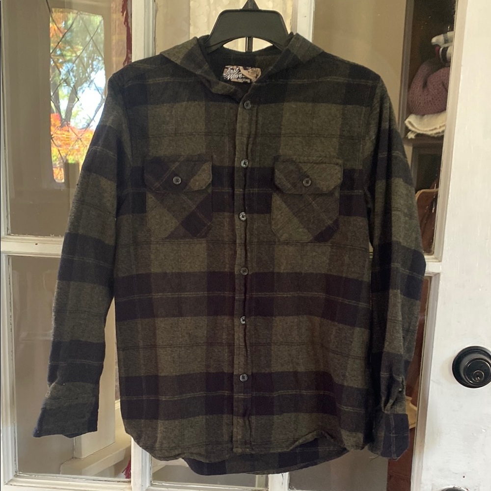 Plaid Button-Up Jacket